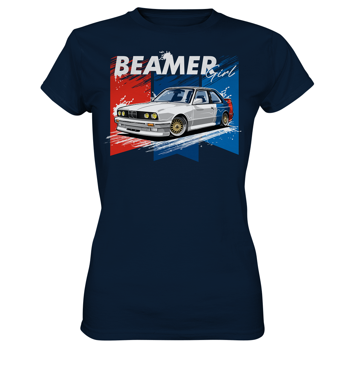 Beamer Girl BMW E30 - Ladies Premium Shirt - MotoMerch.de