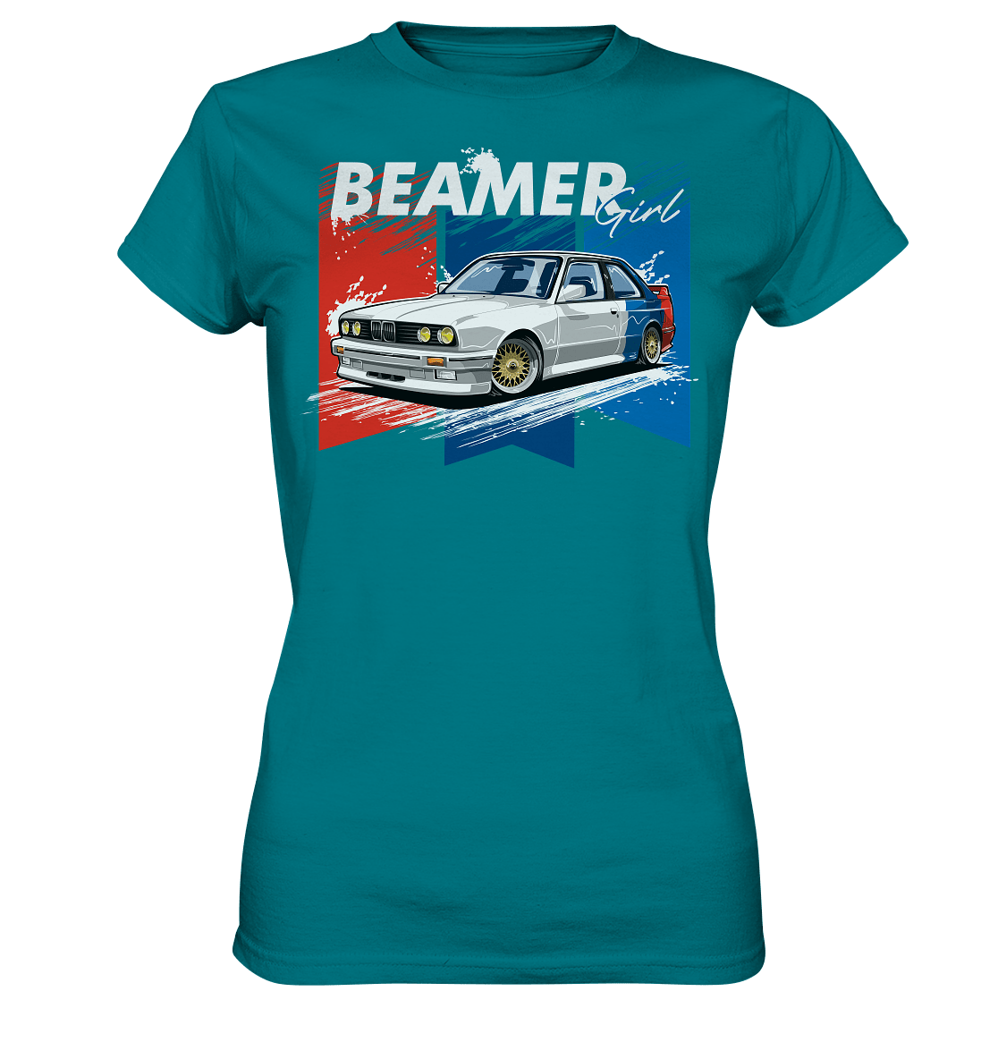 Beamer Girl BMW E30 - Ladies Premium Shirt - MotoMerch.de