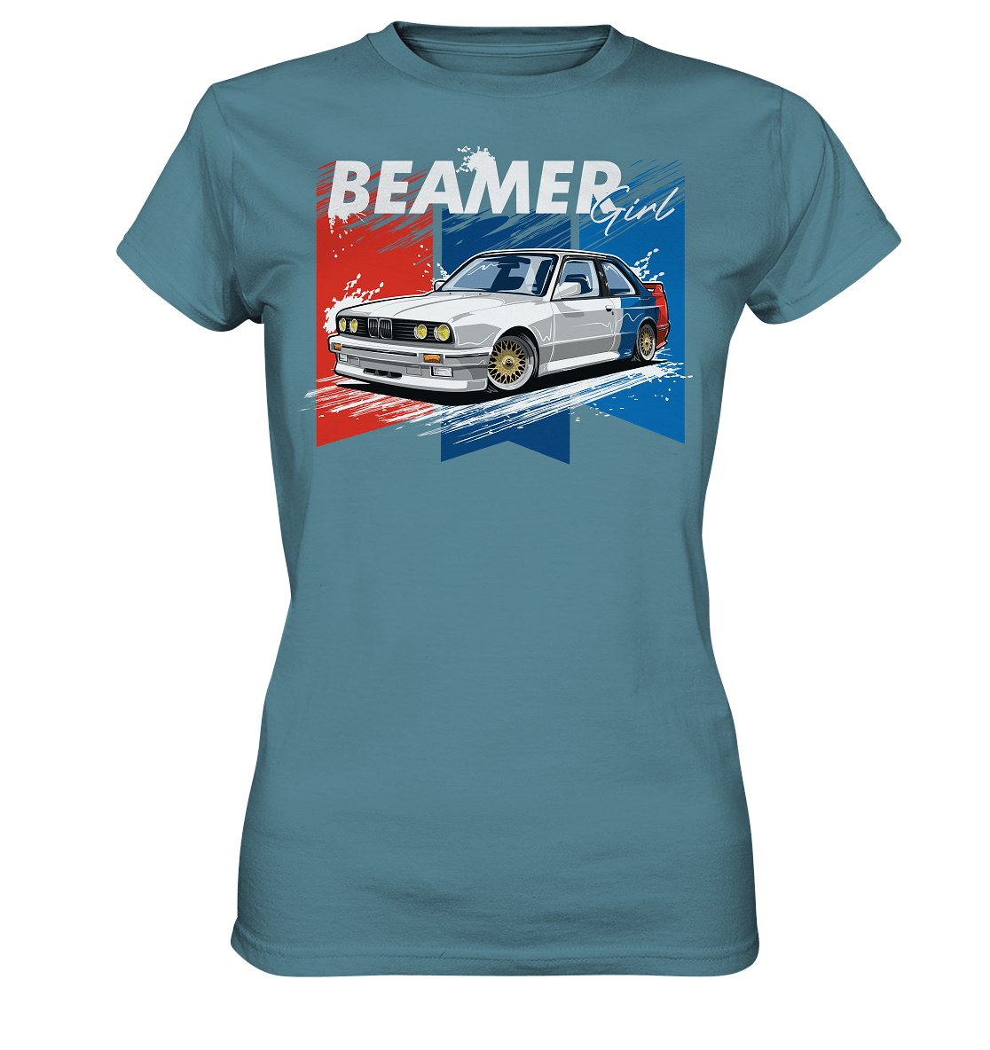 Beamer Girl BMW E30 - Ladies Premium Shirt - MotoMerch.de