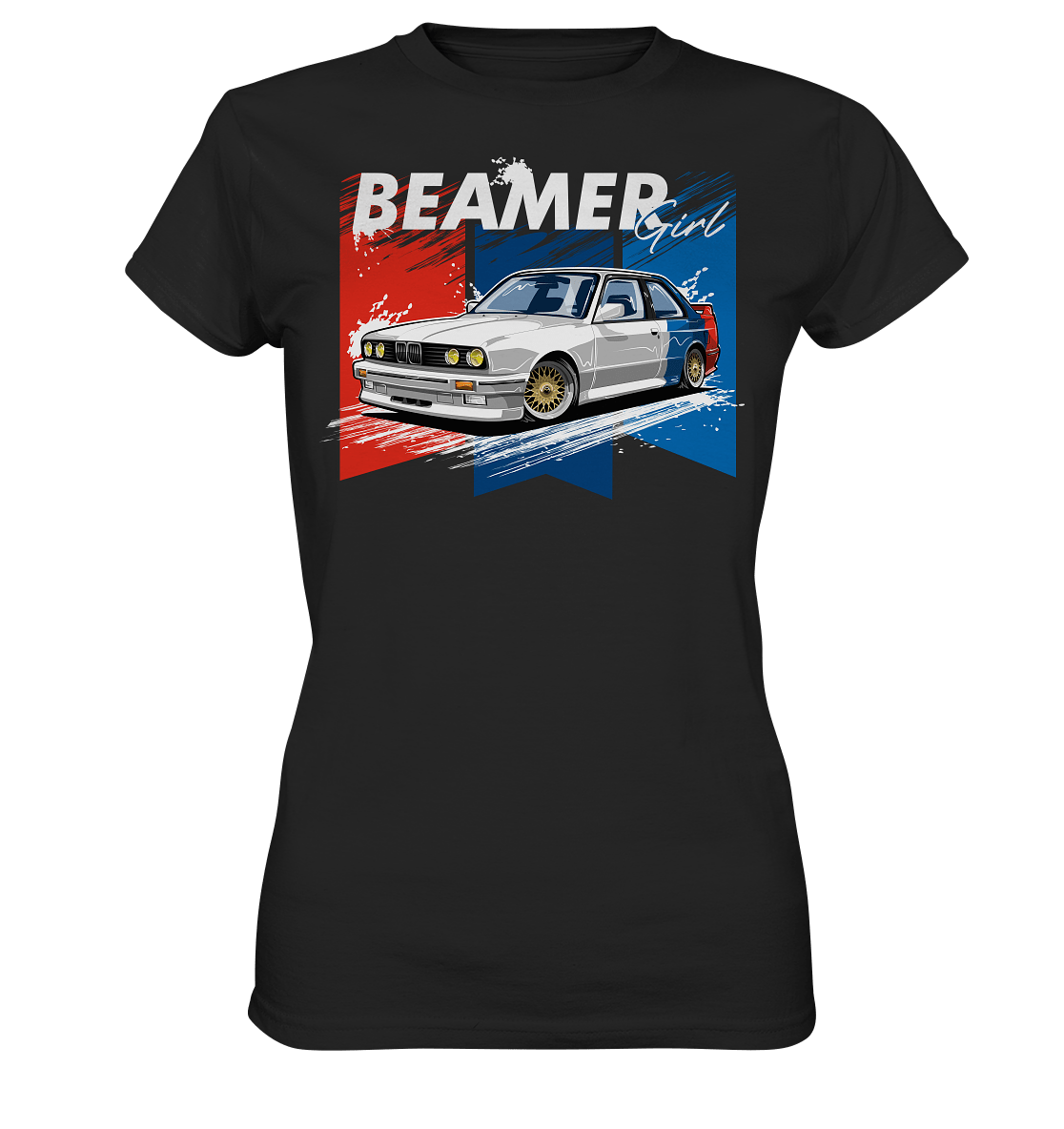 Beamer Girl BMW E30 - Ladies Premium Shirt - MotoMerch.de