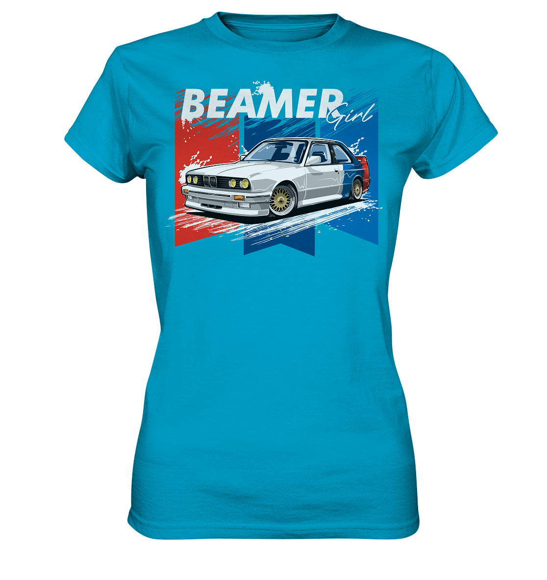Beamer Girl BMW E30 - Ladies Premium Shirt - MotoMerch.de