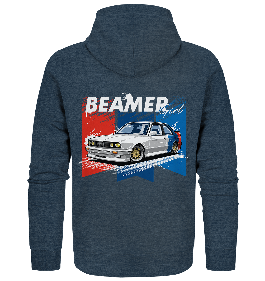 Beamer Girl E30 - Organic Zipper - MotoMerch.de