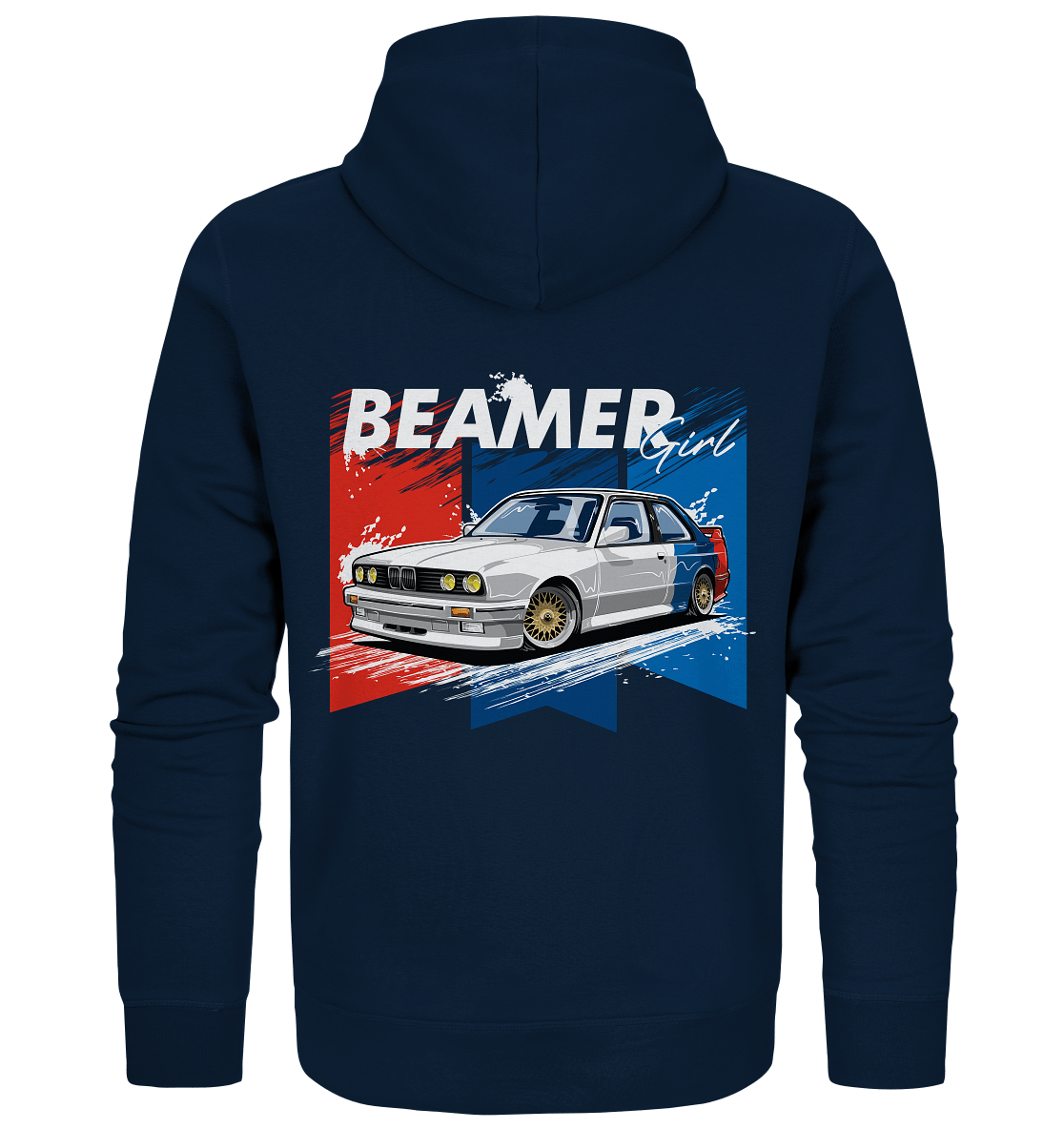 Beamer Girl E30 - Organic Zipper - MotoMerch.de