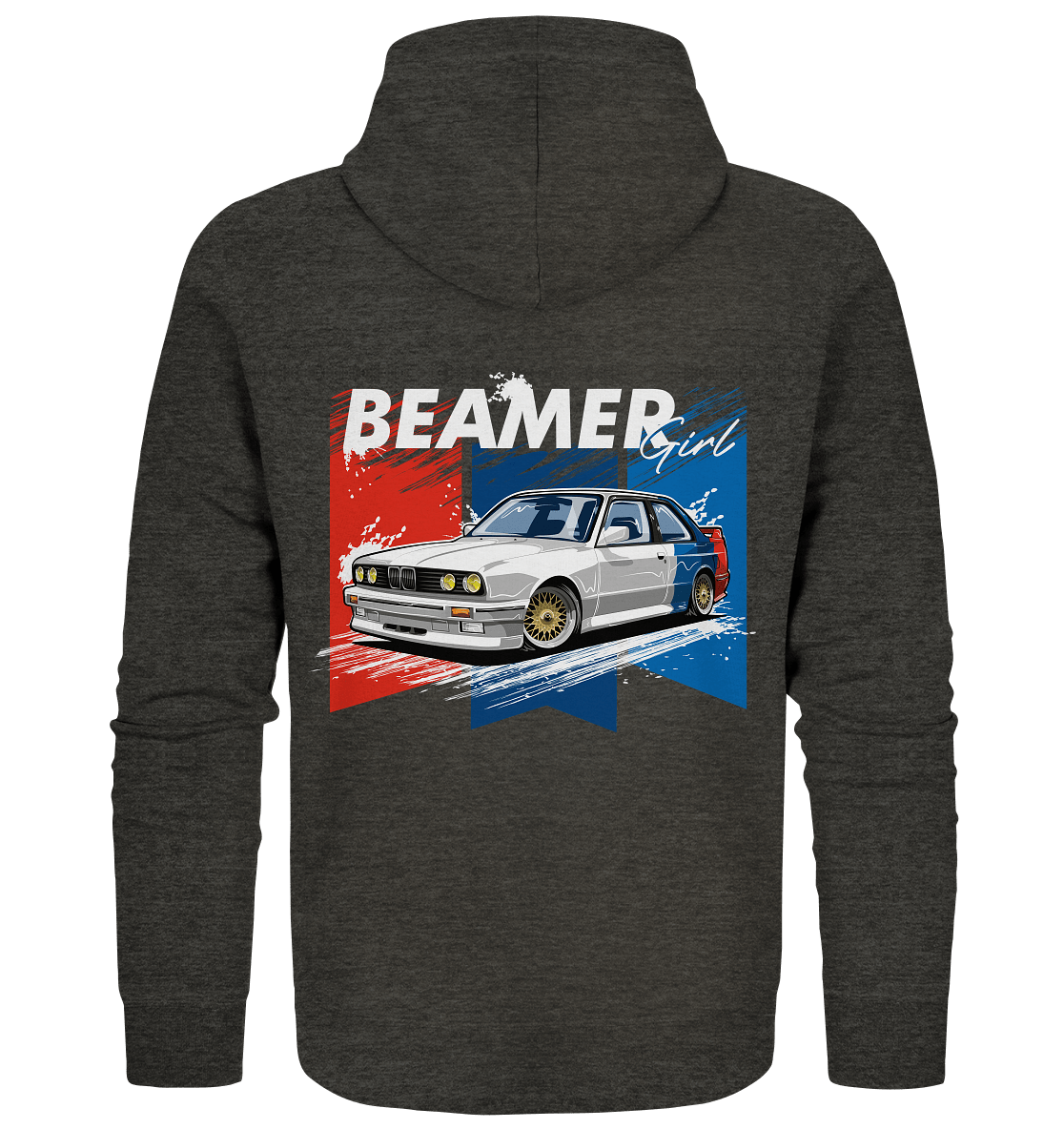 Beamer Girl E30 - Organic Zipper - MotoMerch.de