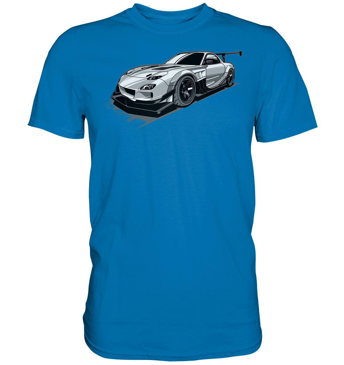 black and white Mazda Rx-7 - Premium Shirt - MotoMerch.de