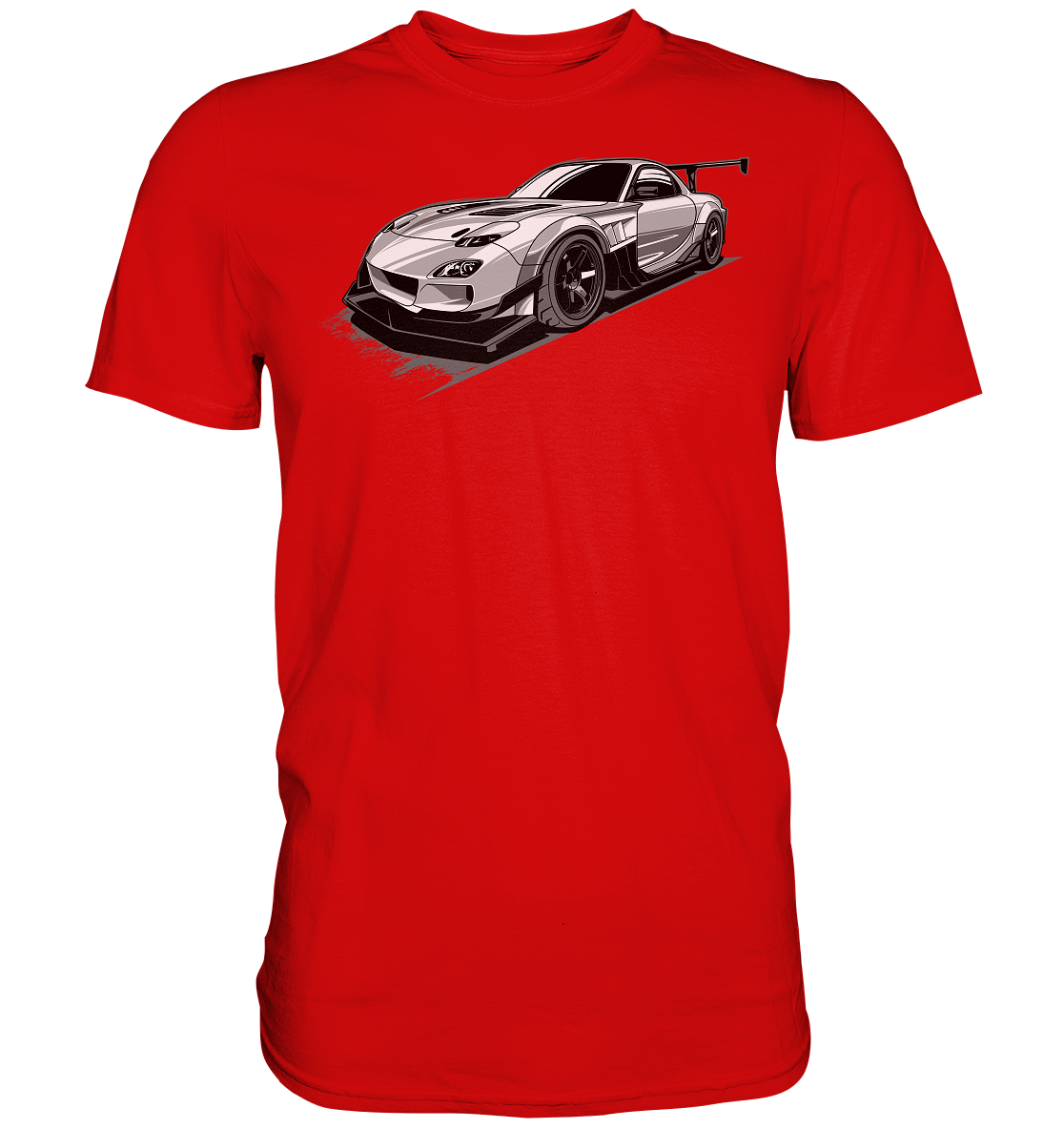 black and white Mazda Rx-7 - Premium Shirt - MotoMerch.de