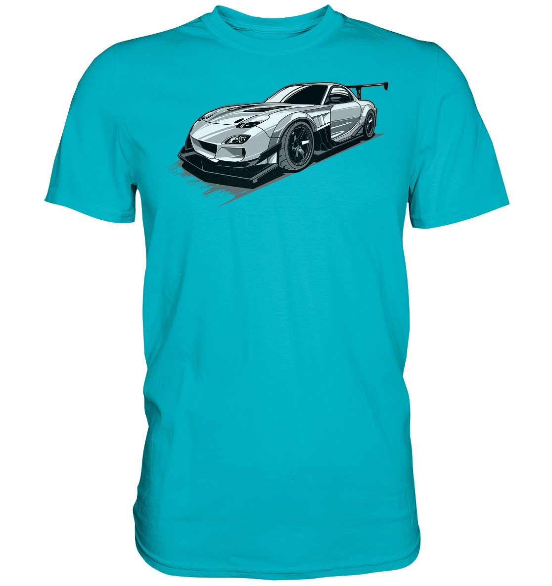 black and white Mazda Rx-7 - Premium Shirt - MotoMerch.de