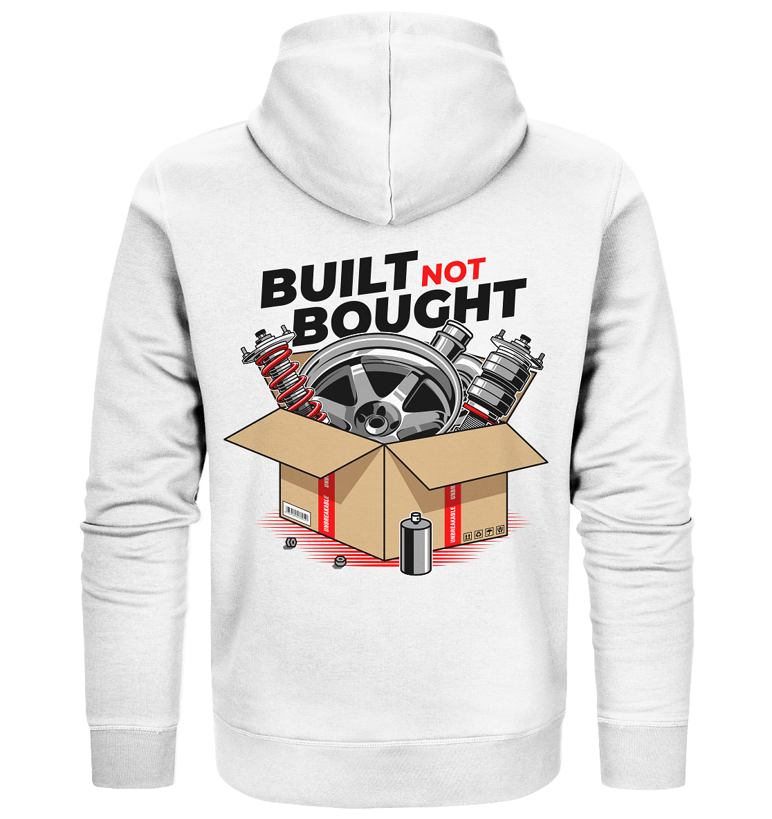 Built not Bought - Organic Zipper - MotoMerch.de