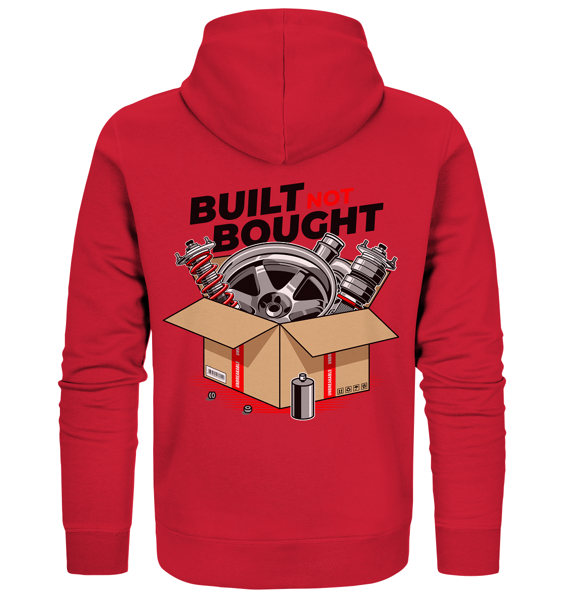 Built not Bought - Organic Zipper - MotoMerch.de