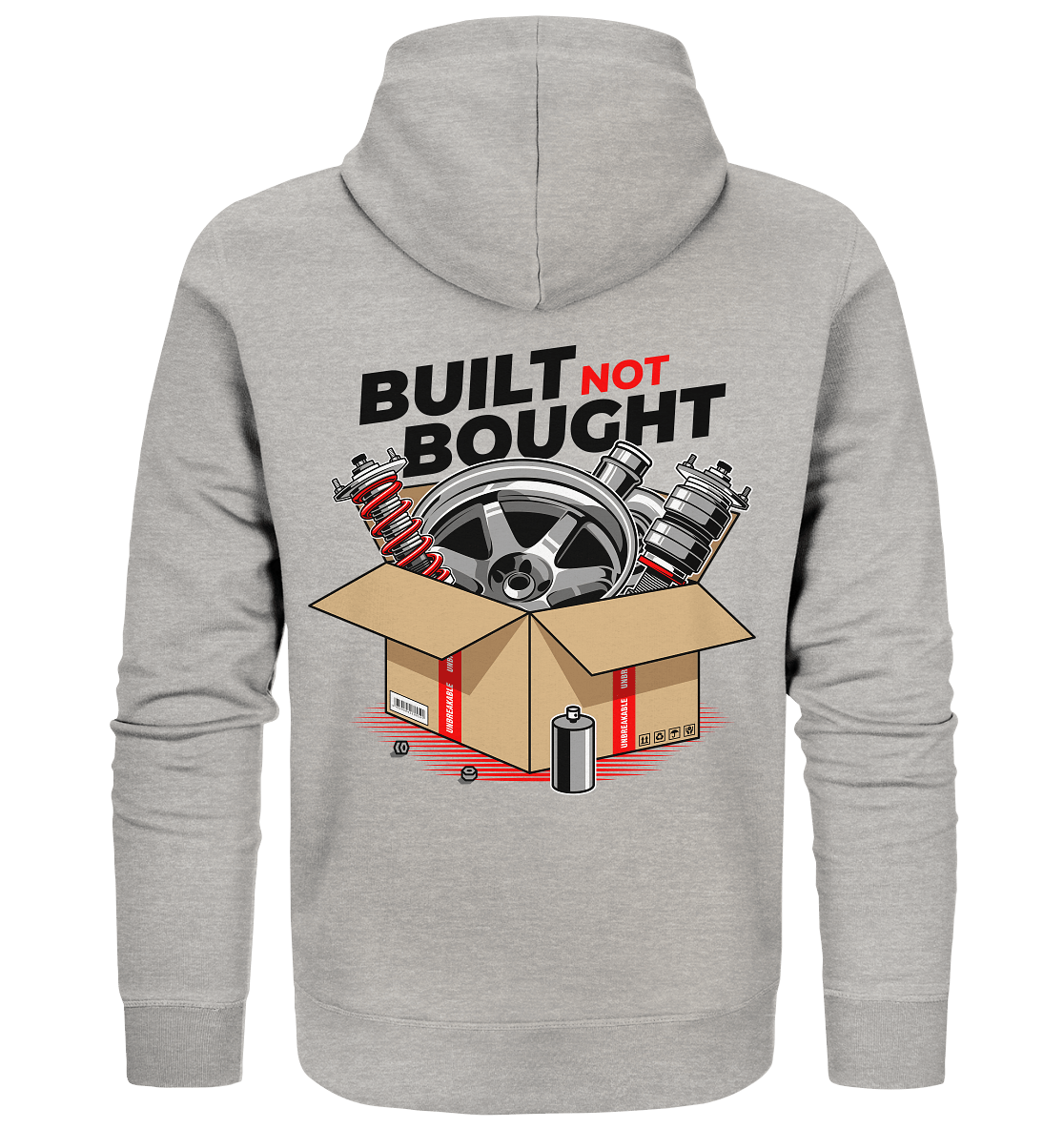 Built not Bought - Organic Zipper - MotoMerch.de