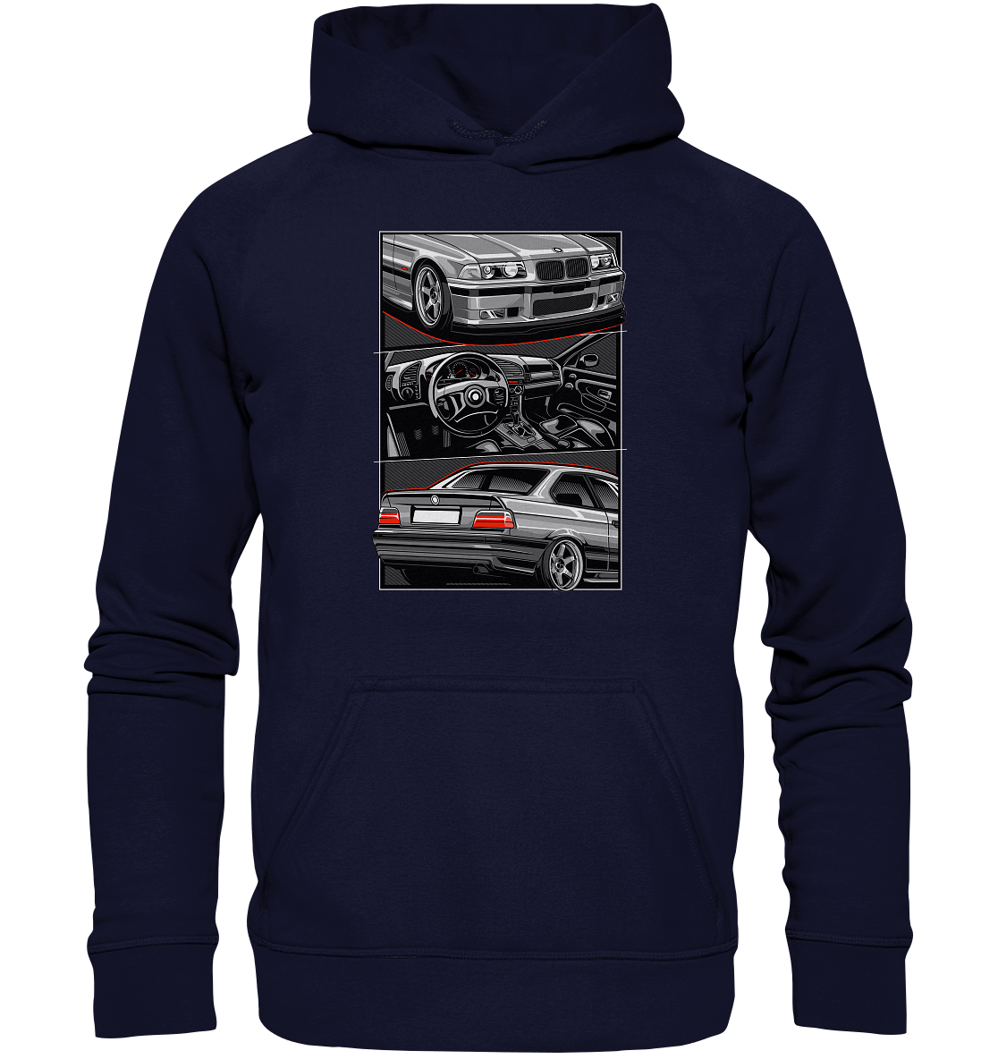 Classic E36 - Basic Unisex Hoodie XL - MotoMerch.de