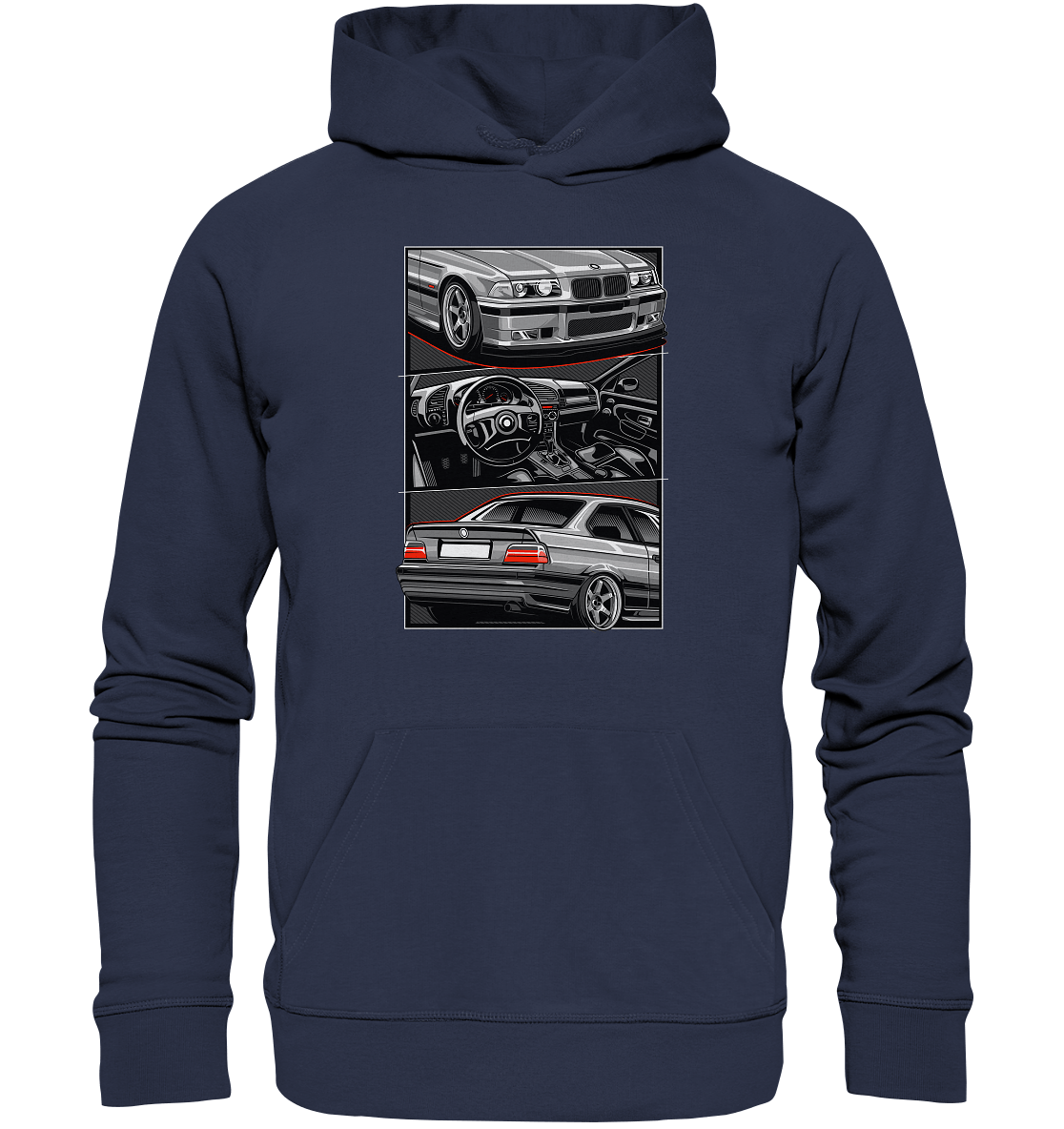 Classic E36 - Premium Unisex Hoodie - MotoMerch.de