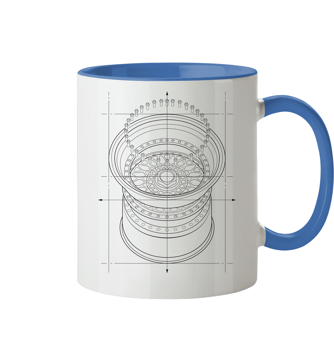 Deep Dish dunkel - Tasse zweifarbig - MotoMerch.de