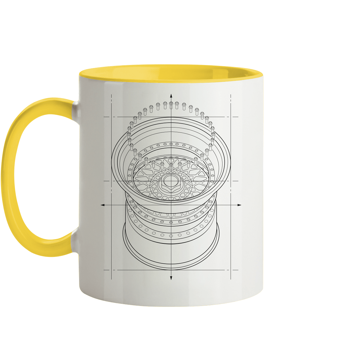Deep Dish dunkel - Tasse zweifarbig - MotoMerch.de