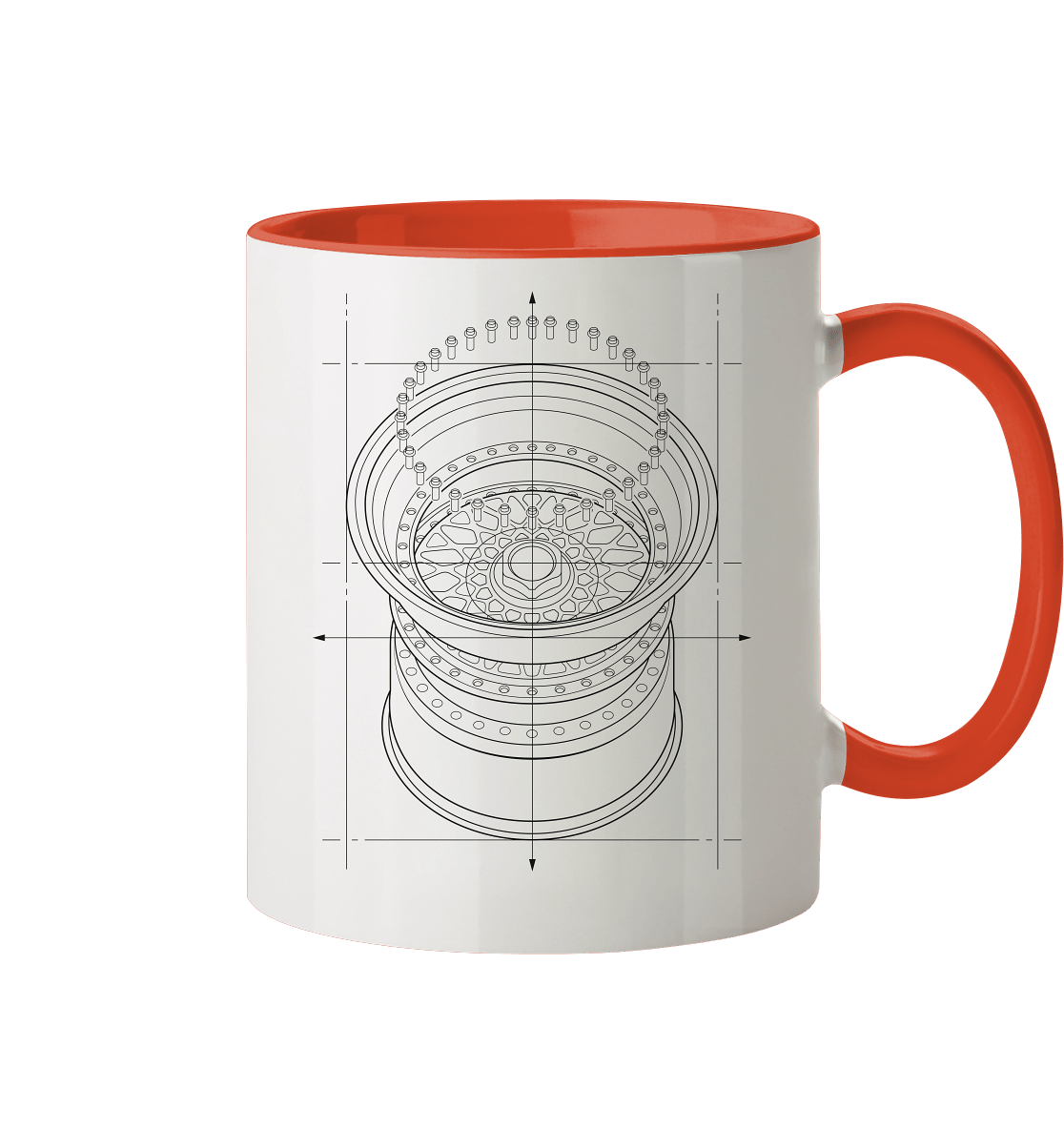 Deep Dish dunkel - Tasse zweifarbig - MotoMerch.de