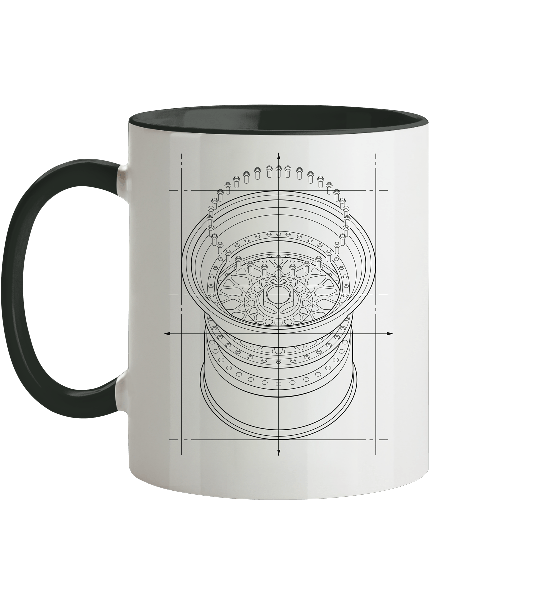 Deep Dish dunkel - Tasse zweifarbig - MotoMerch.de