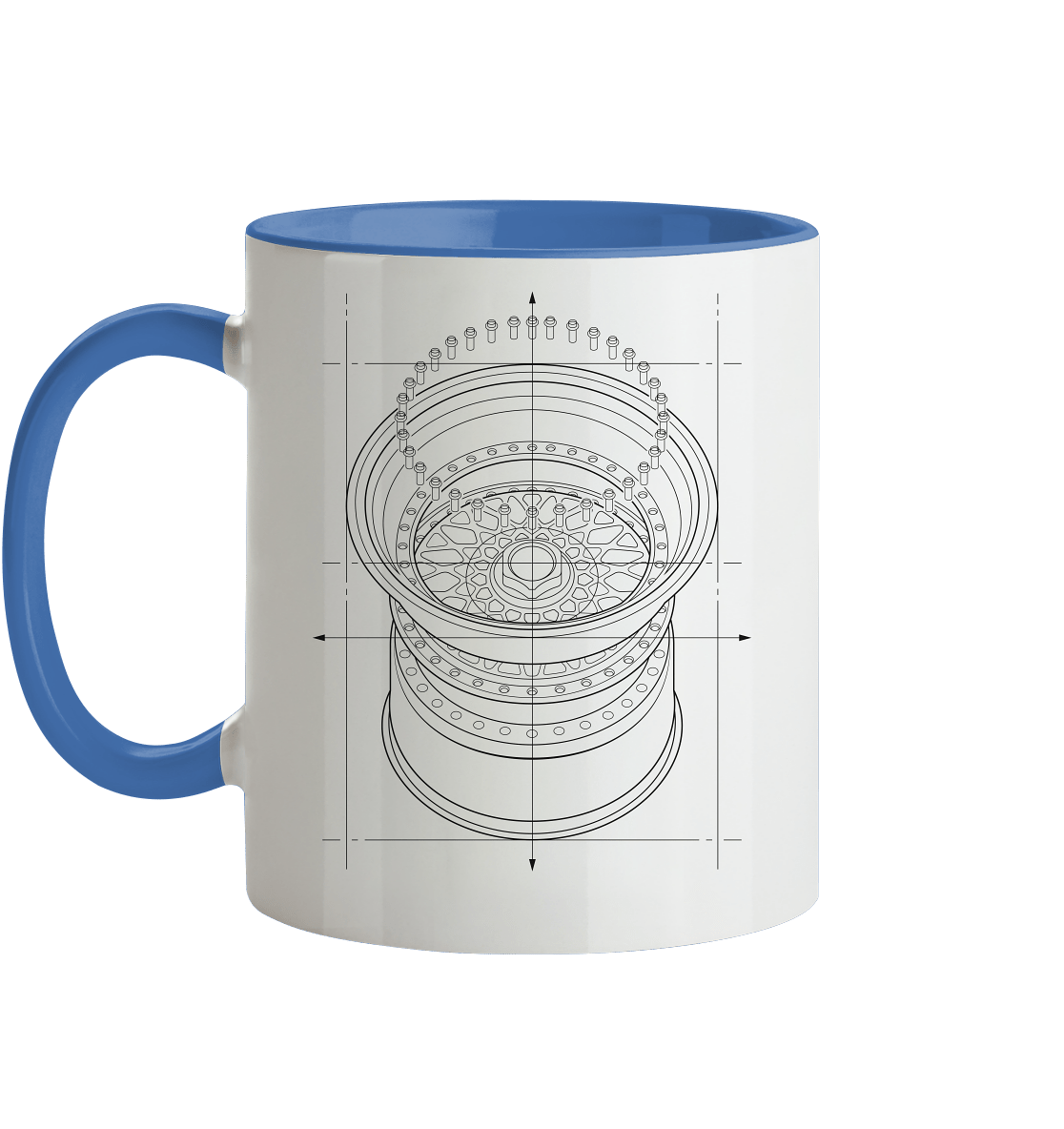 Deep Dish dunkel - Tasse zweifarbig - MotoMerch.de