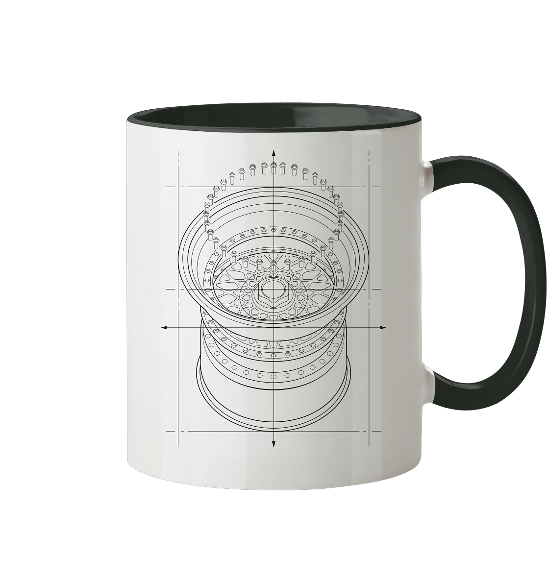 Deep Dish dunkel - Tasse zweifarbig - MotoMerch.de