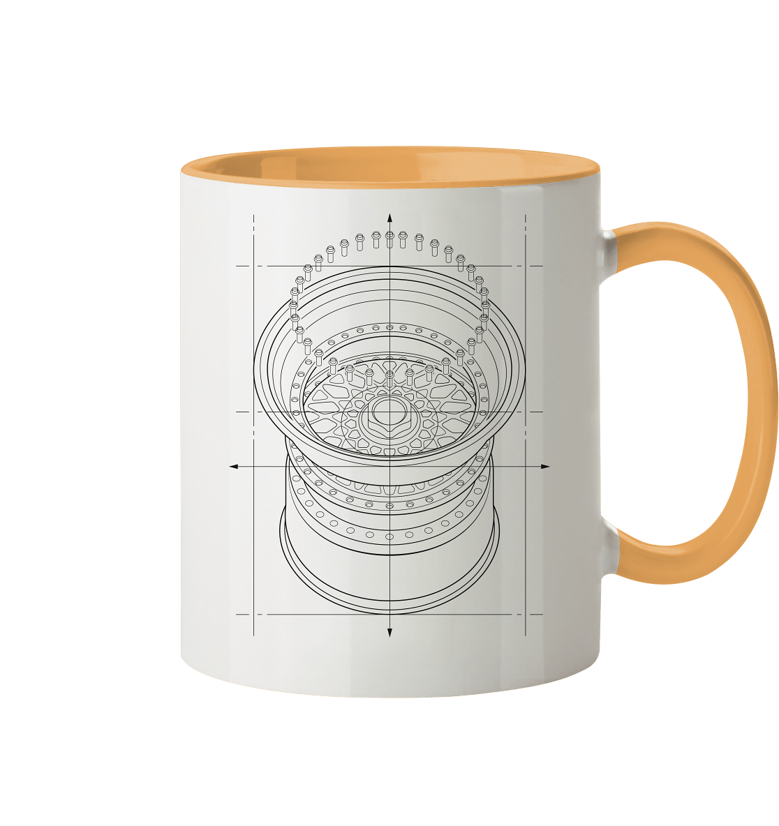 Deep Dish dunkel - Tasse zweifarbig - MotoMerch.de