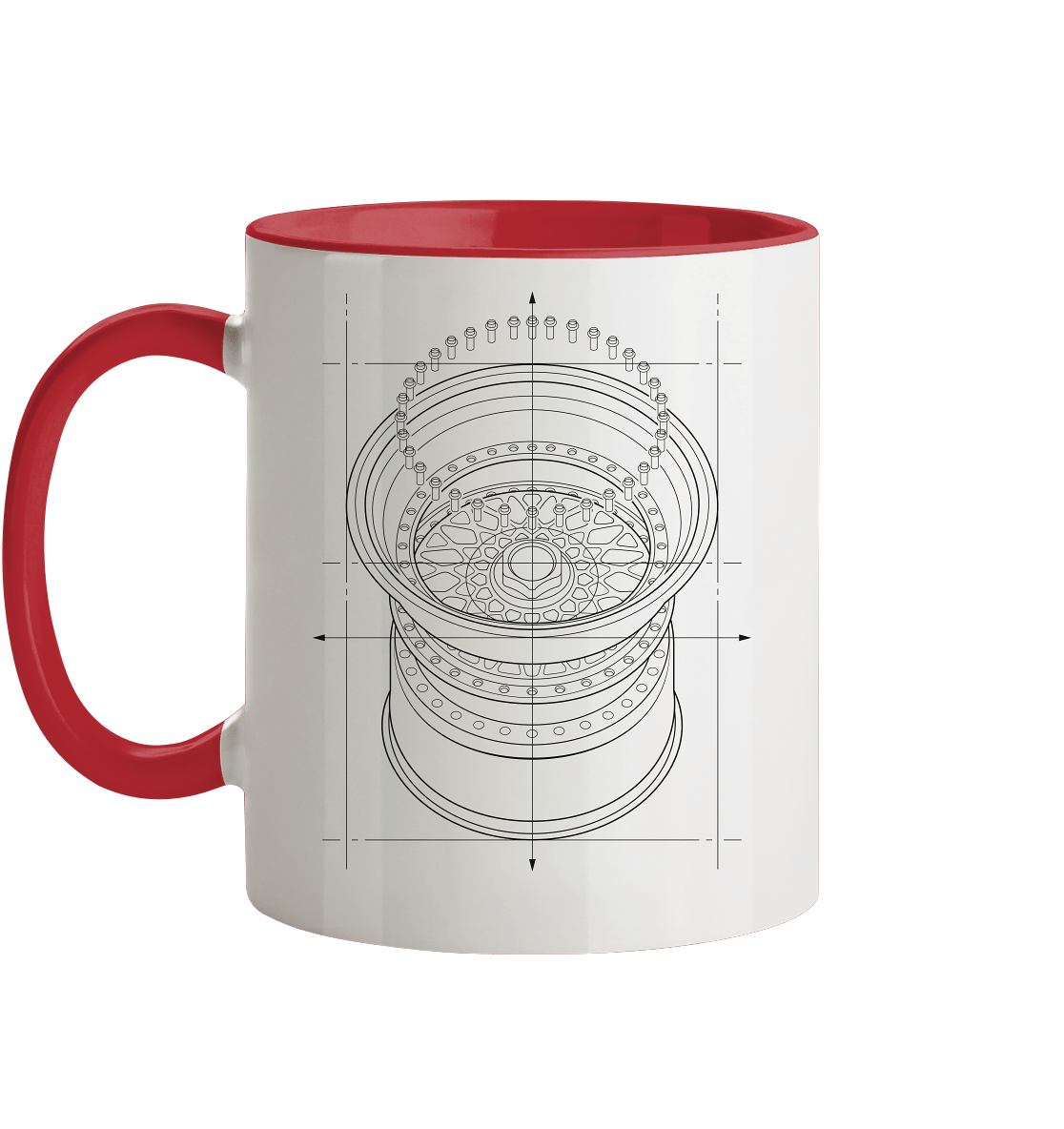 Deep Dish dunkel - Tasse zweifarbig - MotoMerch.de