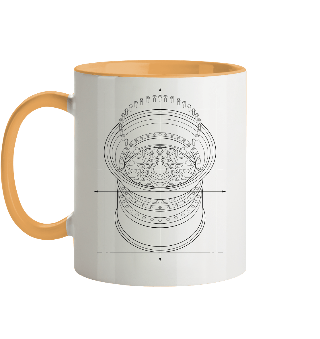 Deep Dish dunkel - Tasse zweifarbig - MotoMerch.de