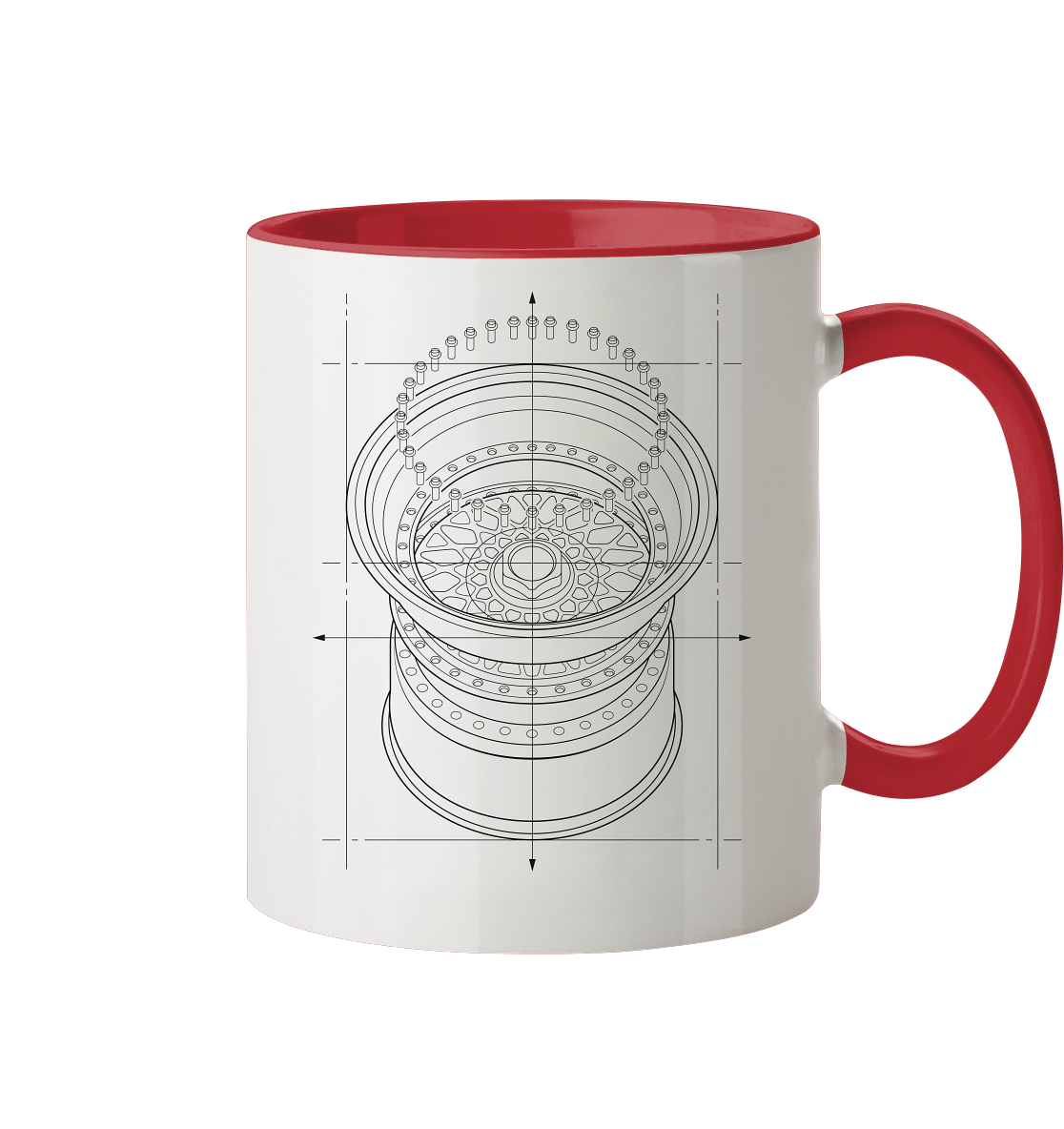 Deep Dish dunkel - Tasse zweifarbig - MotoMerch.de