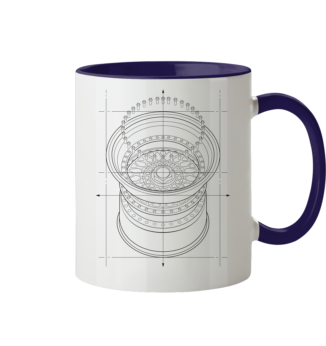Deep Dish dunkel - Tasse zweifarbig - MotoMerch.de