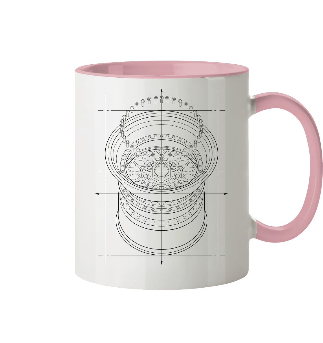 Deep Dish dunkel - Tasse zweifarbig - MotoMerch.de