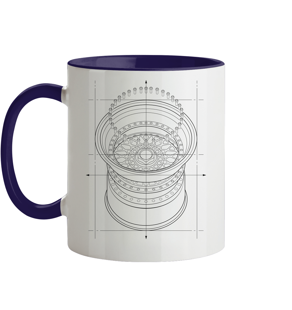 Deep Dish dunkel - Tasse zweifarbig - MotoMerch.de