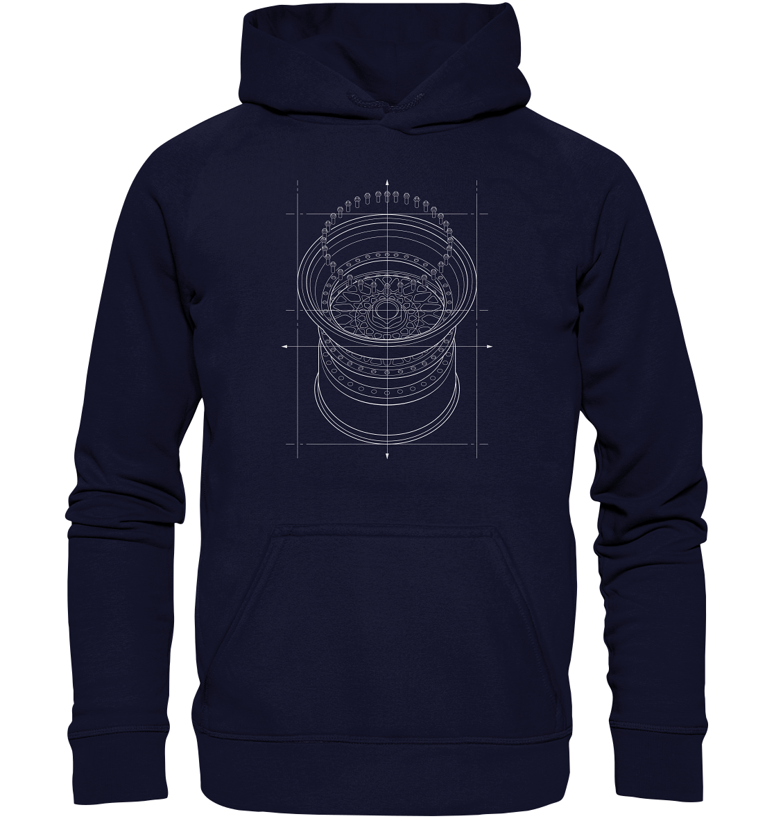 Deep Dish hell - Basic Unisex Hoodie XL - MotoMerch.de
