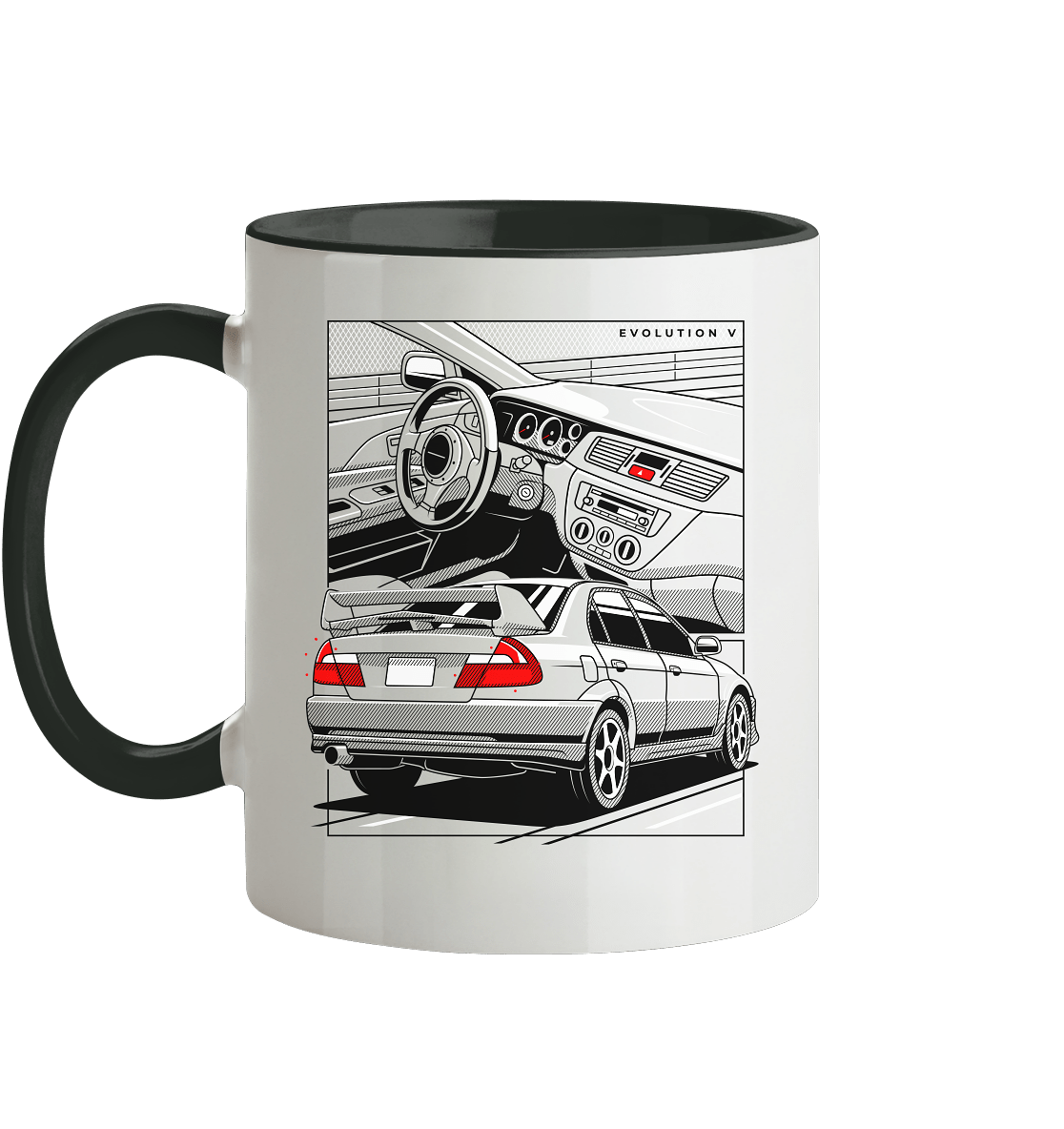 EVO V - Tasse zweifarbig - MotoMerch.de