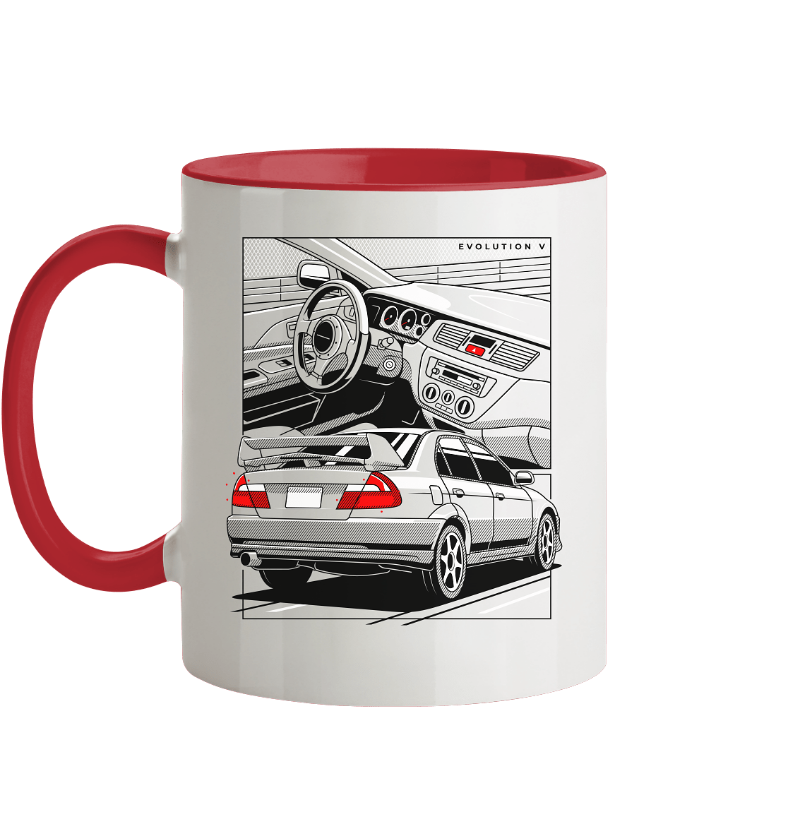 EVO V - Tasse zweifarbig - MotoMerch.de