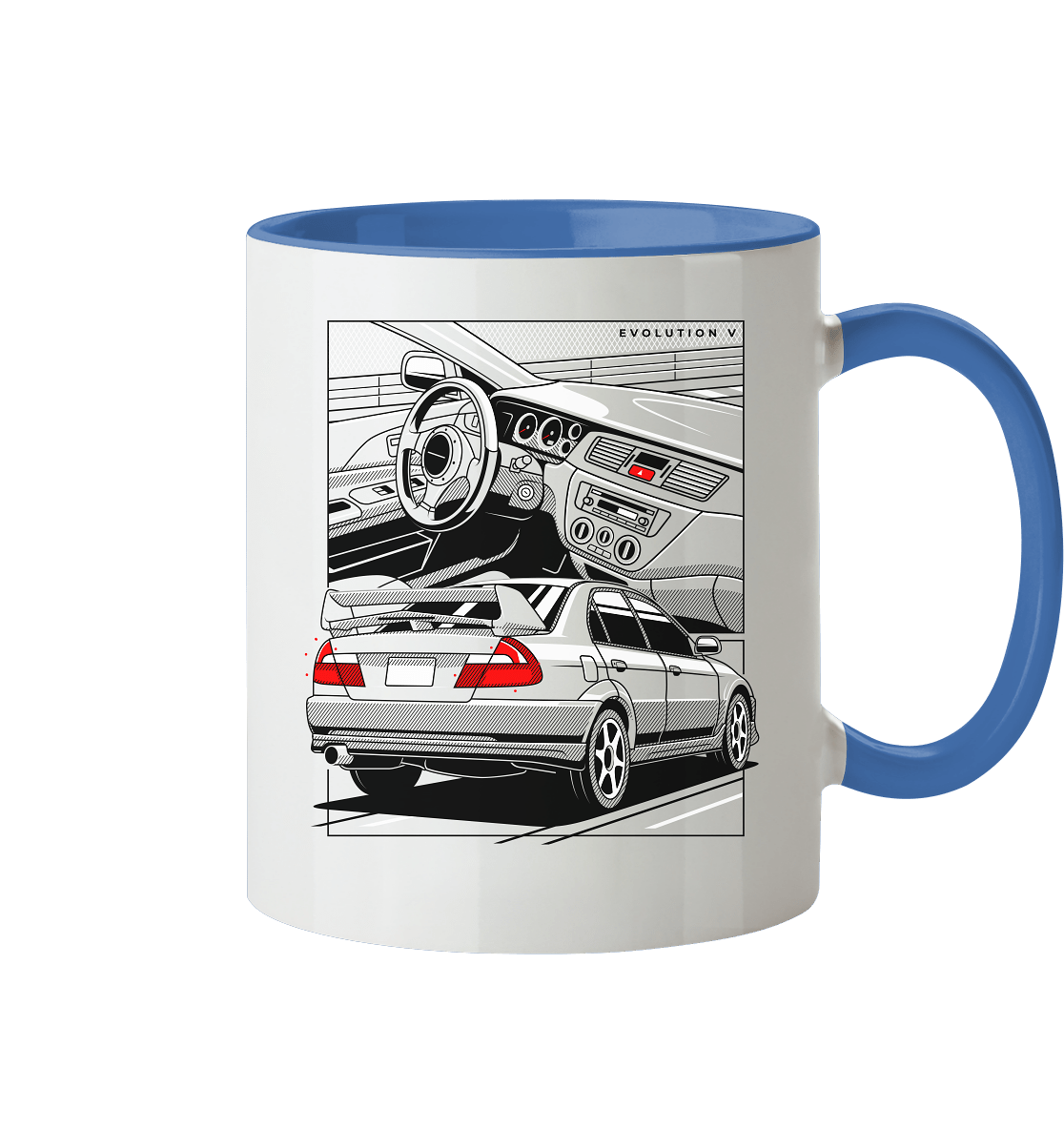 EVO V - Tasse zweifarbig - MotoMerch.de