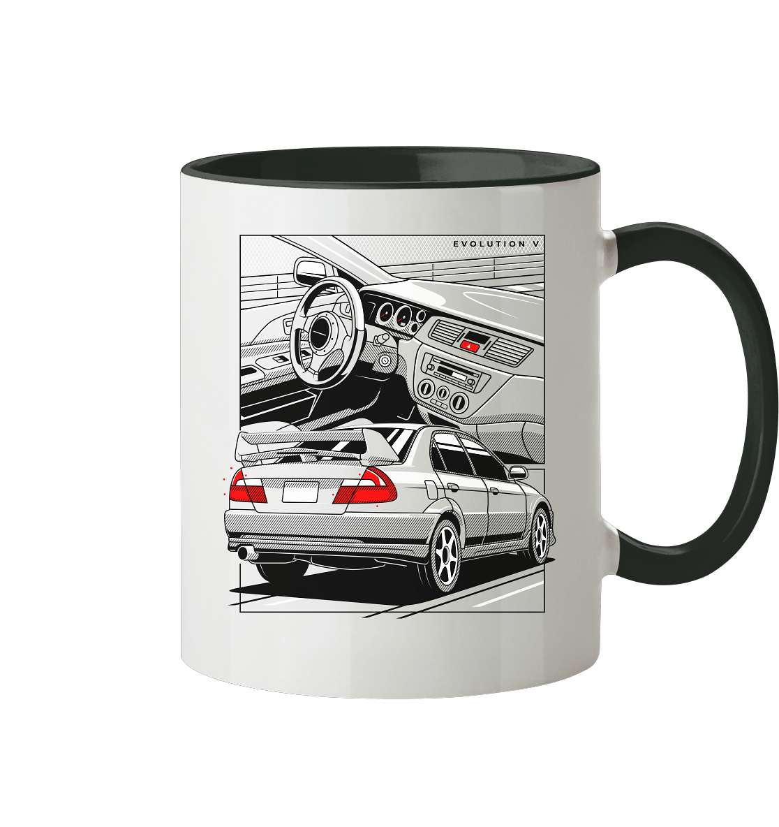 EVO V - Tasse zweifarbig - MotoMerch.de