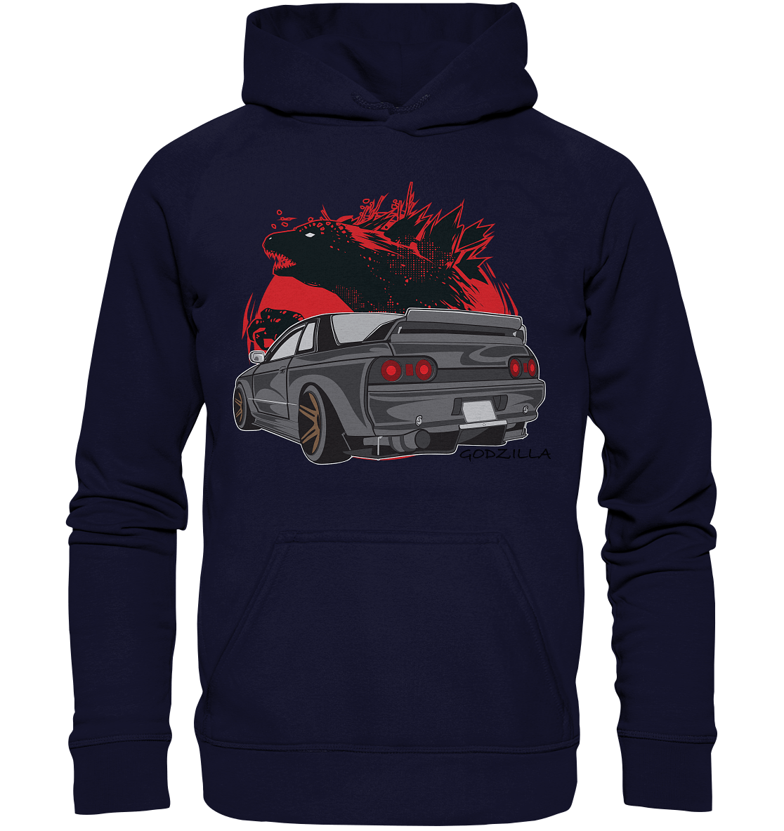 Godzilla R32 GTR - Basic Unisex Hoodie XL - MotoMerch.de