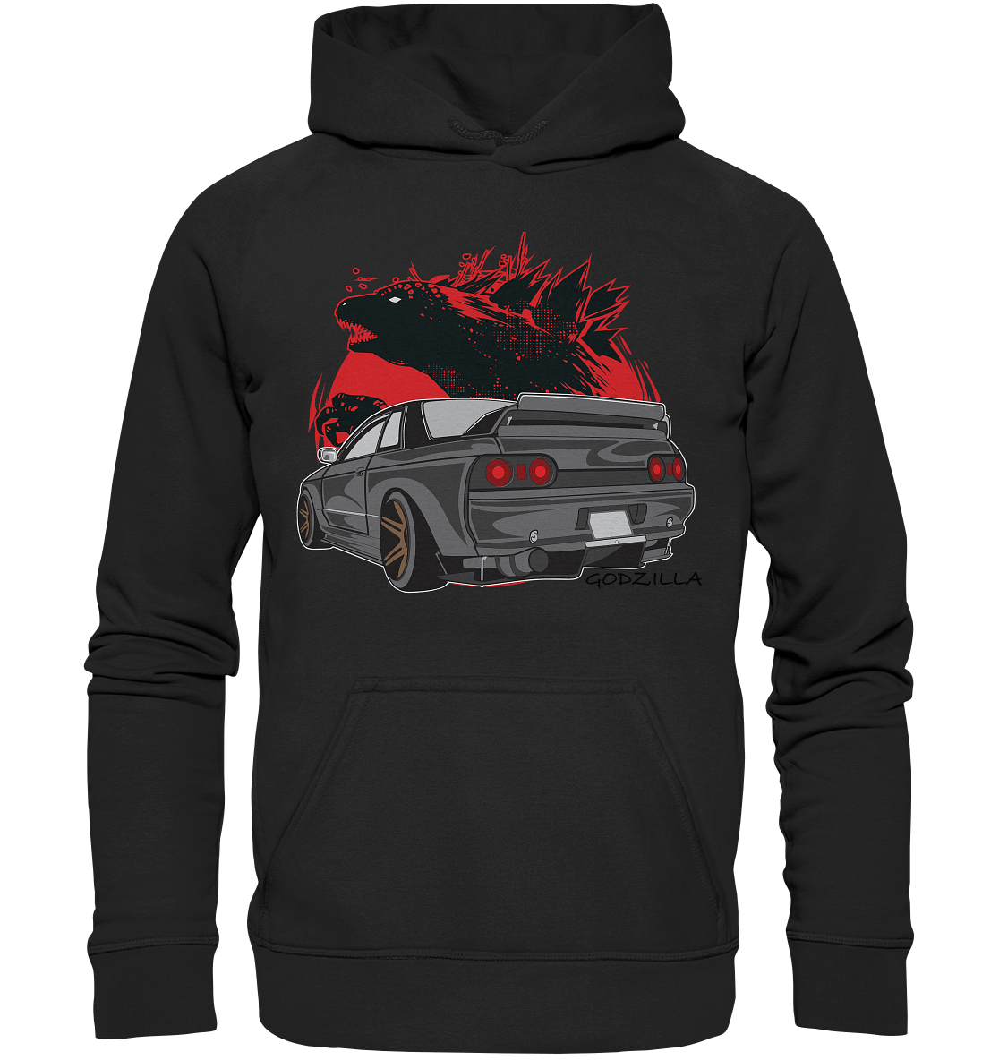 Godzilla R32 GTR - Basic Unisex Hoodie XL - MotoMerch.de