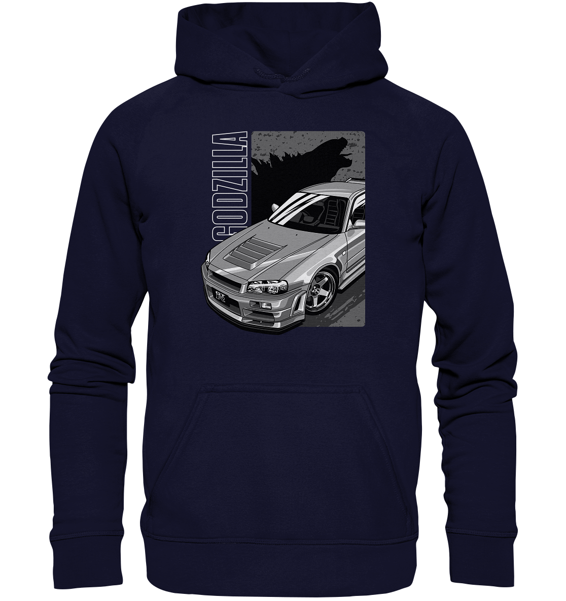 Godzilla R34 - Basic Unisex Hoodie XL - MotoMerch.de