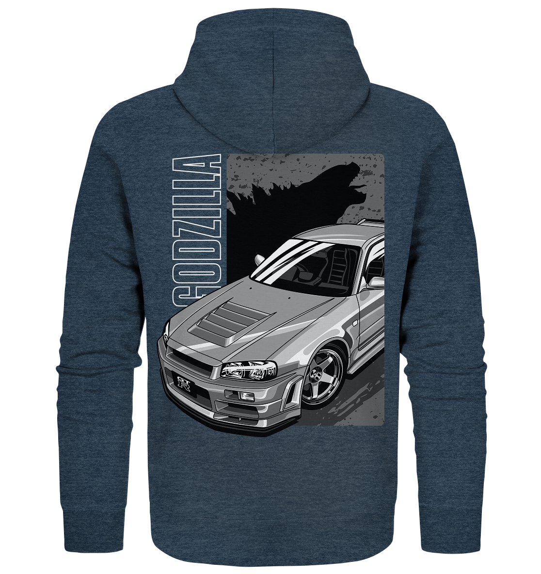 Godzilla R34 - Organic Zipper - MotoMerch.de
