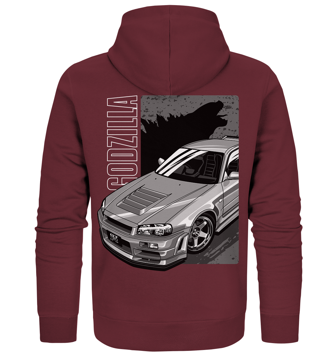 Godzilla R34 - Organic Zipper - MotoMerch.de