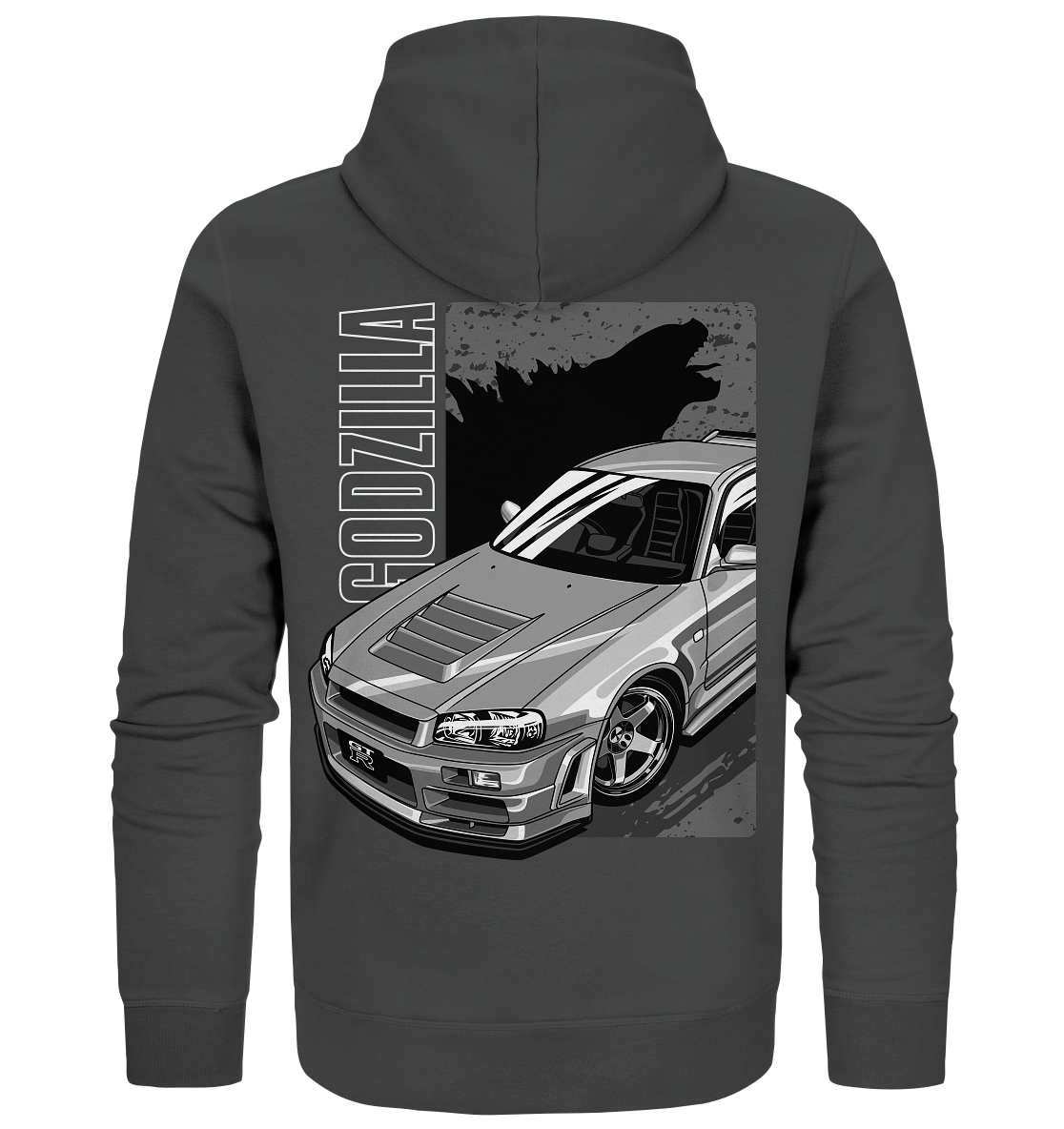 Godzilla R34 - Organic Zipper - MotoMerch.de