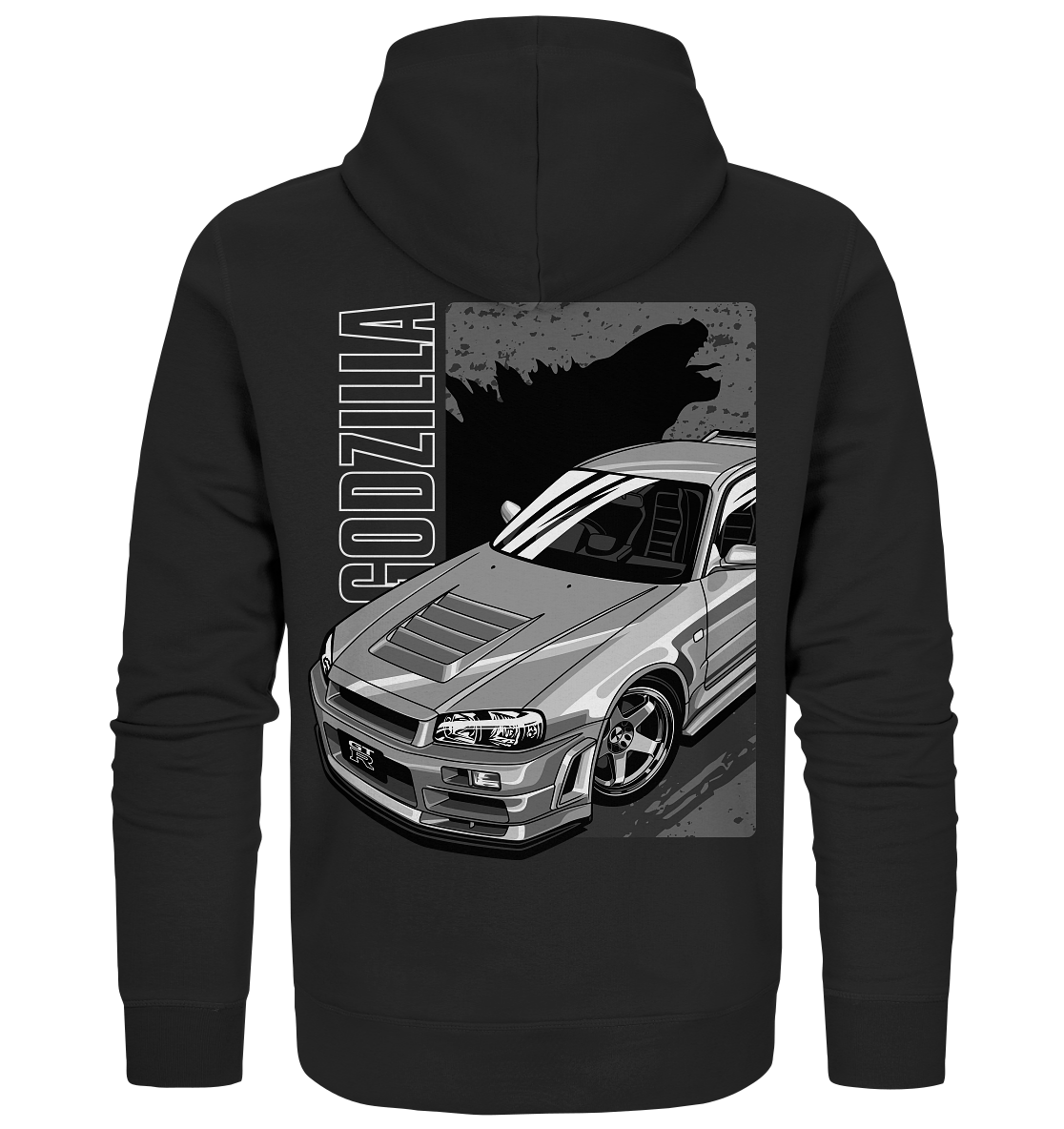 Godzilla R34 - Organic Zipper - MotoMerch.de
