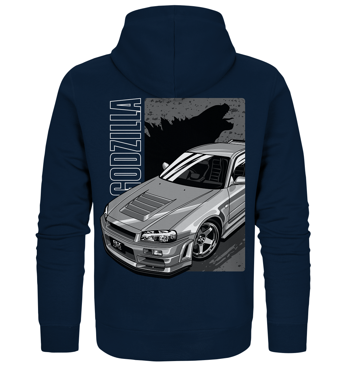 Godzilla R34 - Organic Zipper - MotoMerch.de