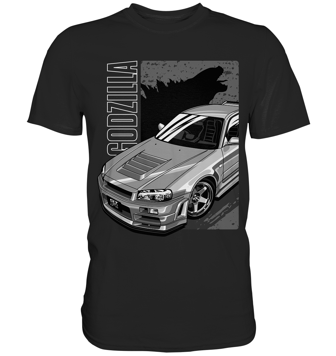 Godzilla R34 - Premium Shirt - MotoMerch.de