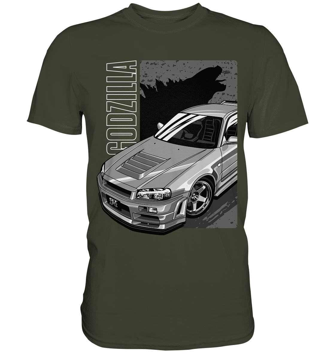 Godzilla R34 - Premium Shirt - MotoMerch.de