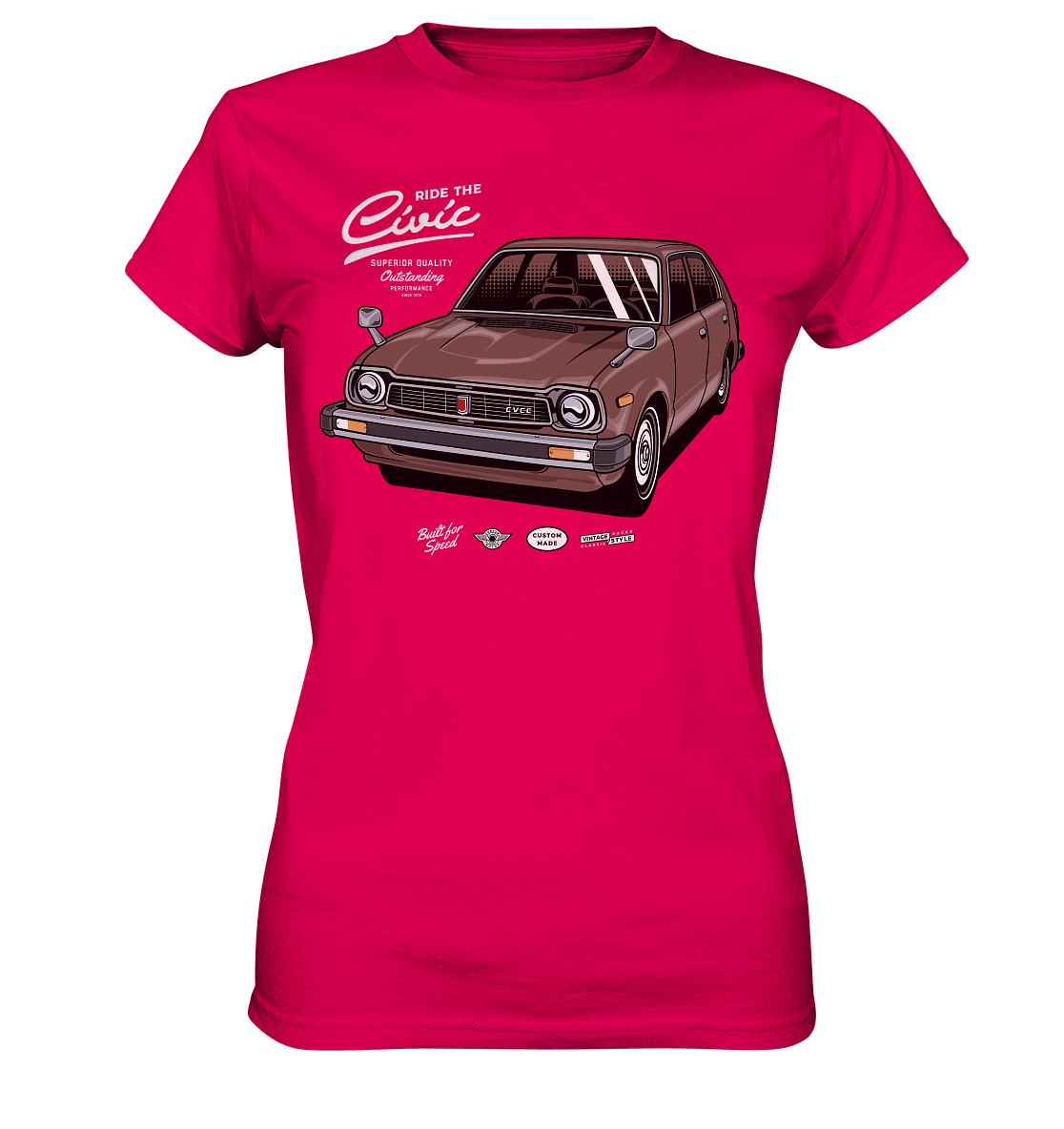 Honda Civic 1972 - Ladies Premium Shirt - MotoMerch.de