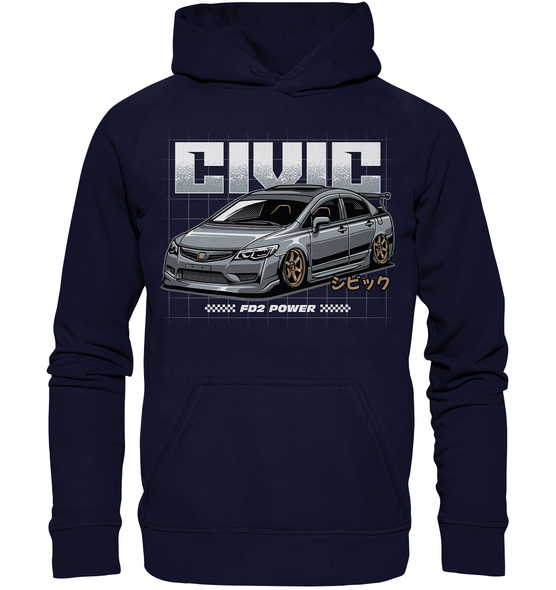 Honda Civic FD - Basic Unisex Hoodie XL - MotoMerch.de