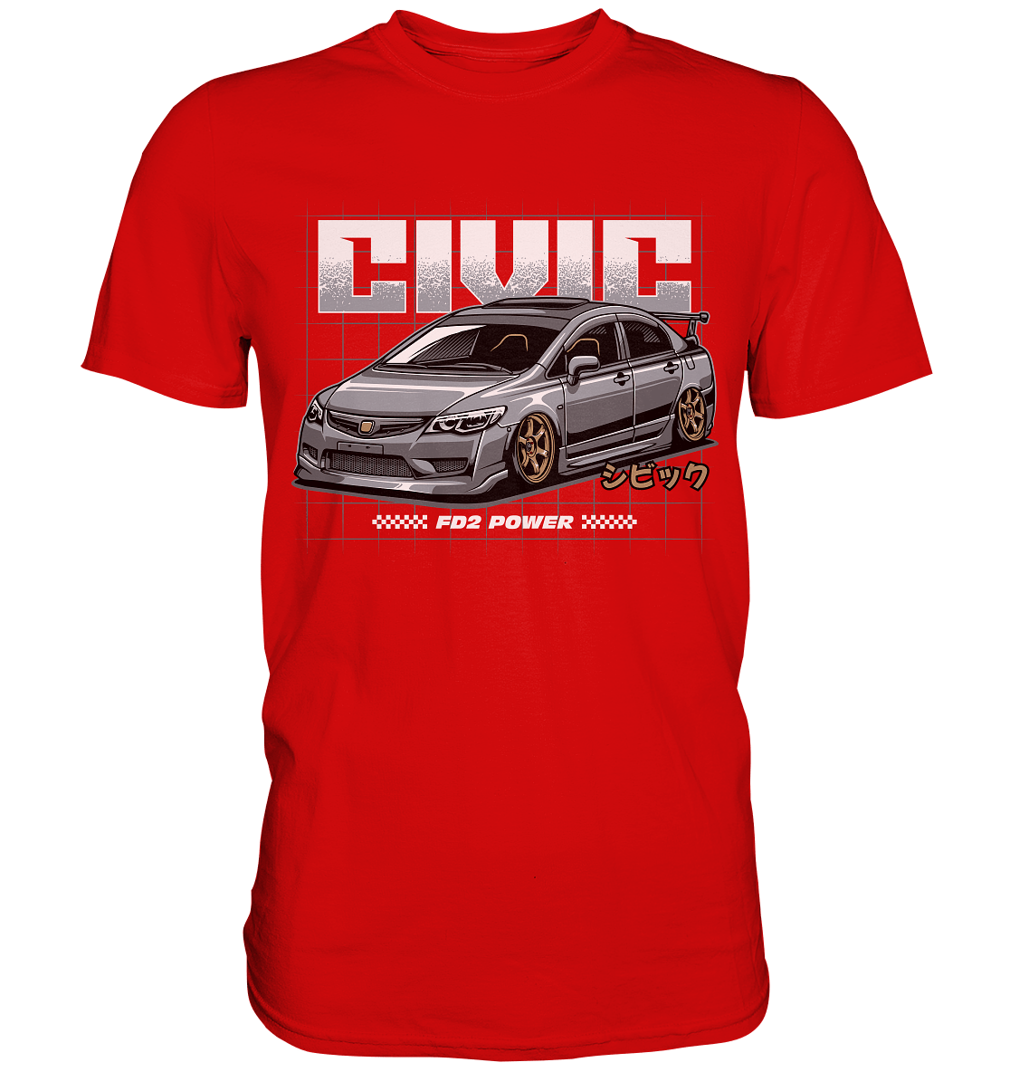 Honda Civic FD - Premium Shirt - MotoMerch.de