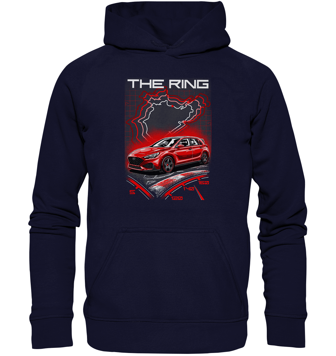 I30 N Nürburgring - Basic Unisex Hoodie XL - MotoMerch.de
