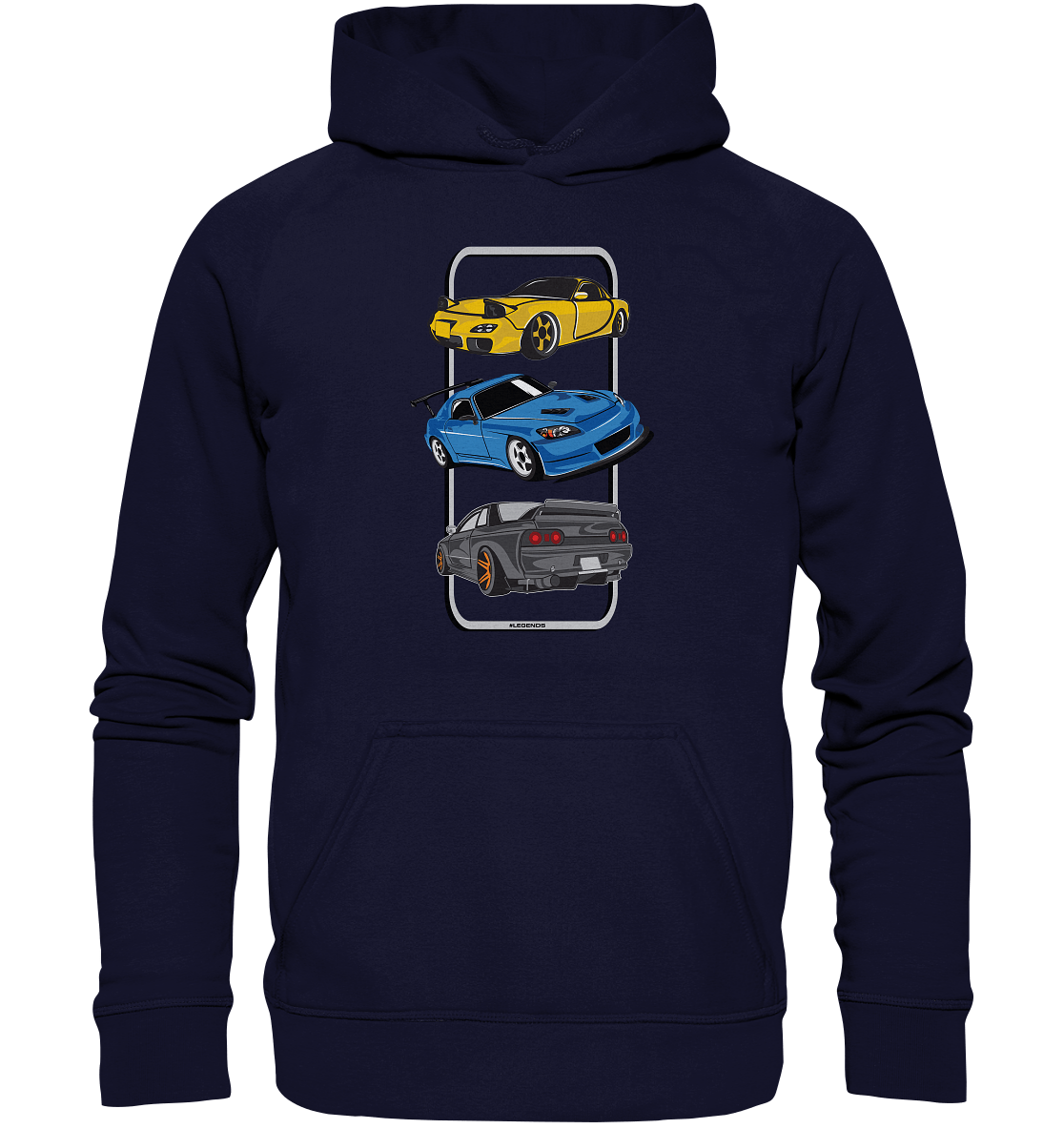 JDM Legends - RX7 S2000 R32 - Basic Unisex Hoodie XL - MotoMerch.de