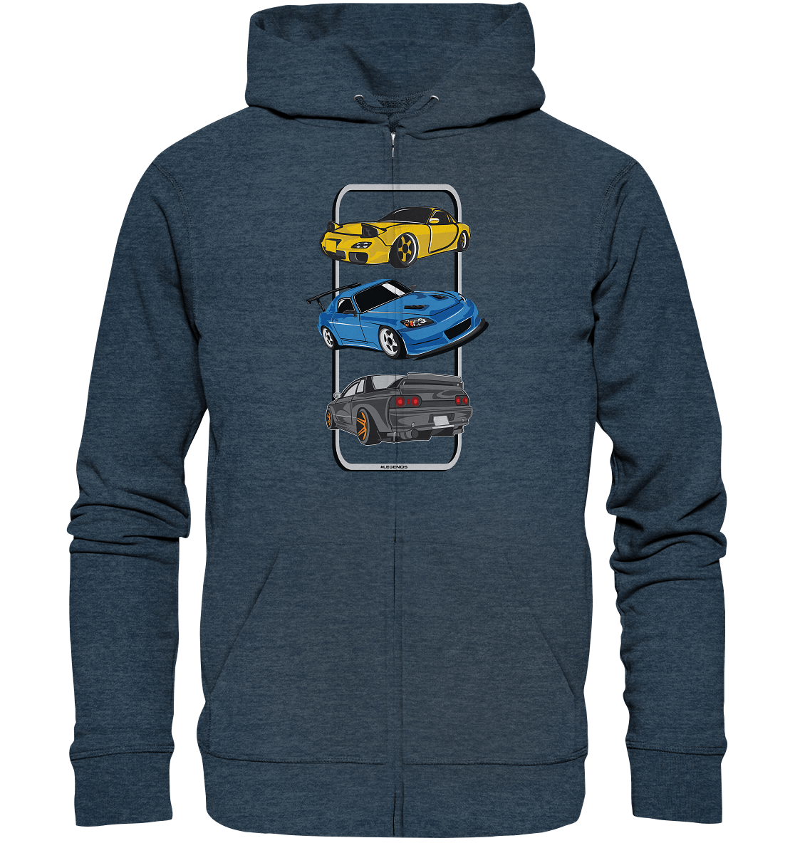 JDM Legends - RX7 S2000 R32 - Organic Zipper - MotoMerch.de